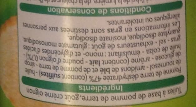 Leader Price Tuiles apéro goût crème oignon packshot