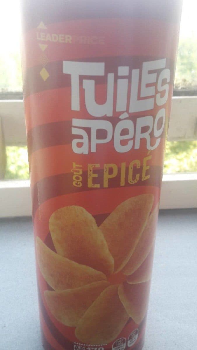 Leader Price Tuile apéro goût épucé packshot