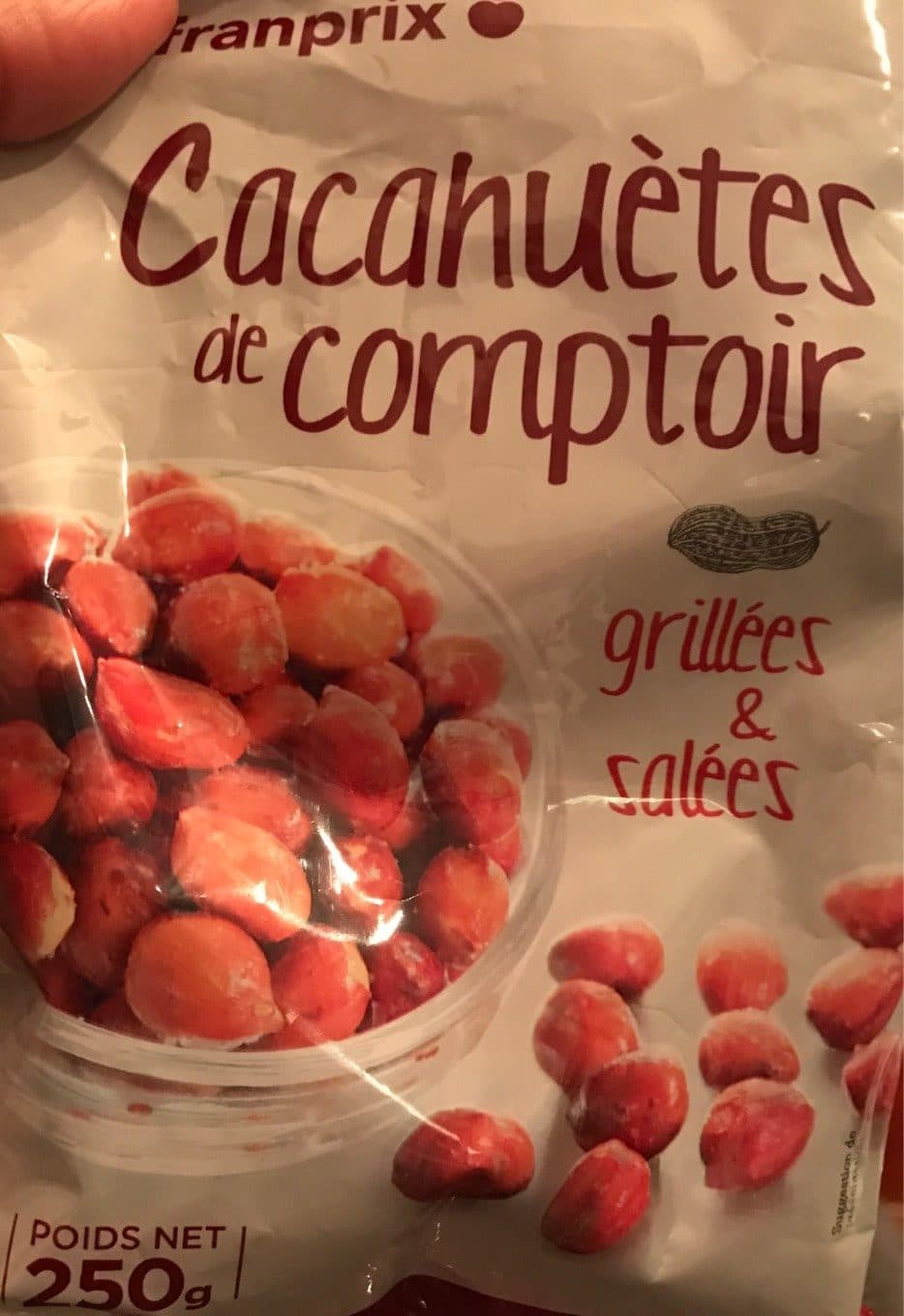 Franprix cacahuetes comptoir grillées et salées packshot