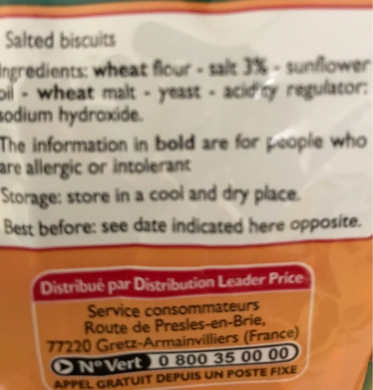 Leader Price Sticks apéro salés packshot