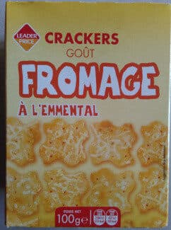 Leader Price Crackers goût fromage à l'emmental packshot