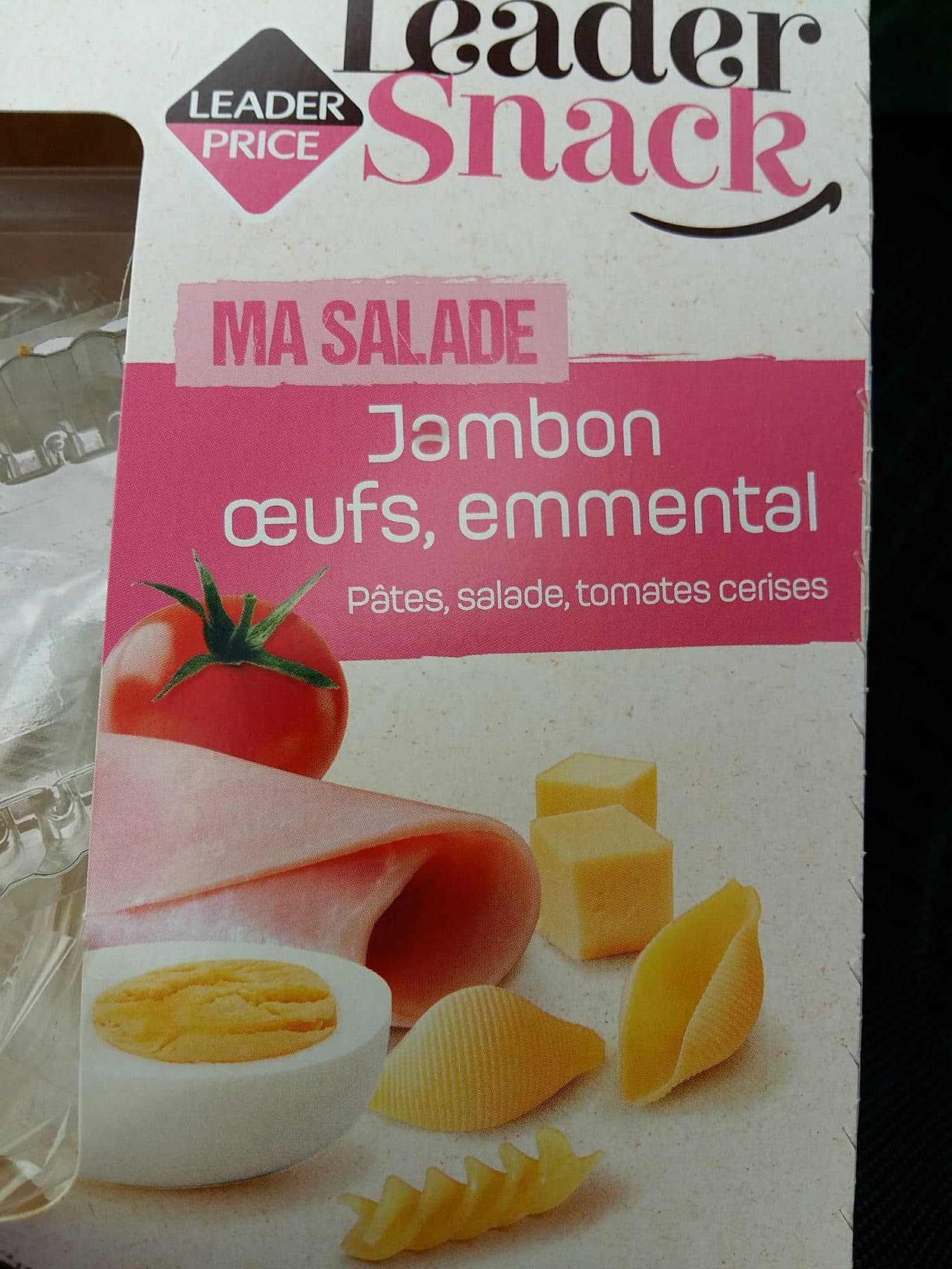 Leader Price Leader snack Ma Salade Jambon œufs, emmental packshot