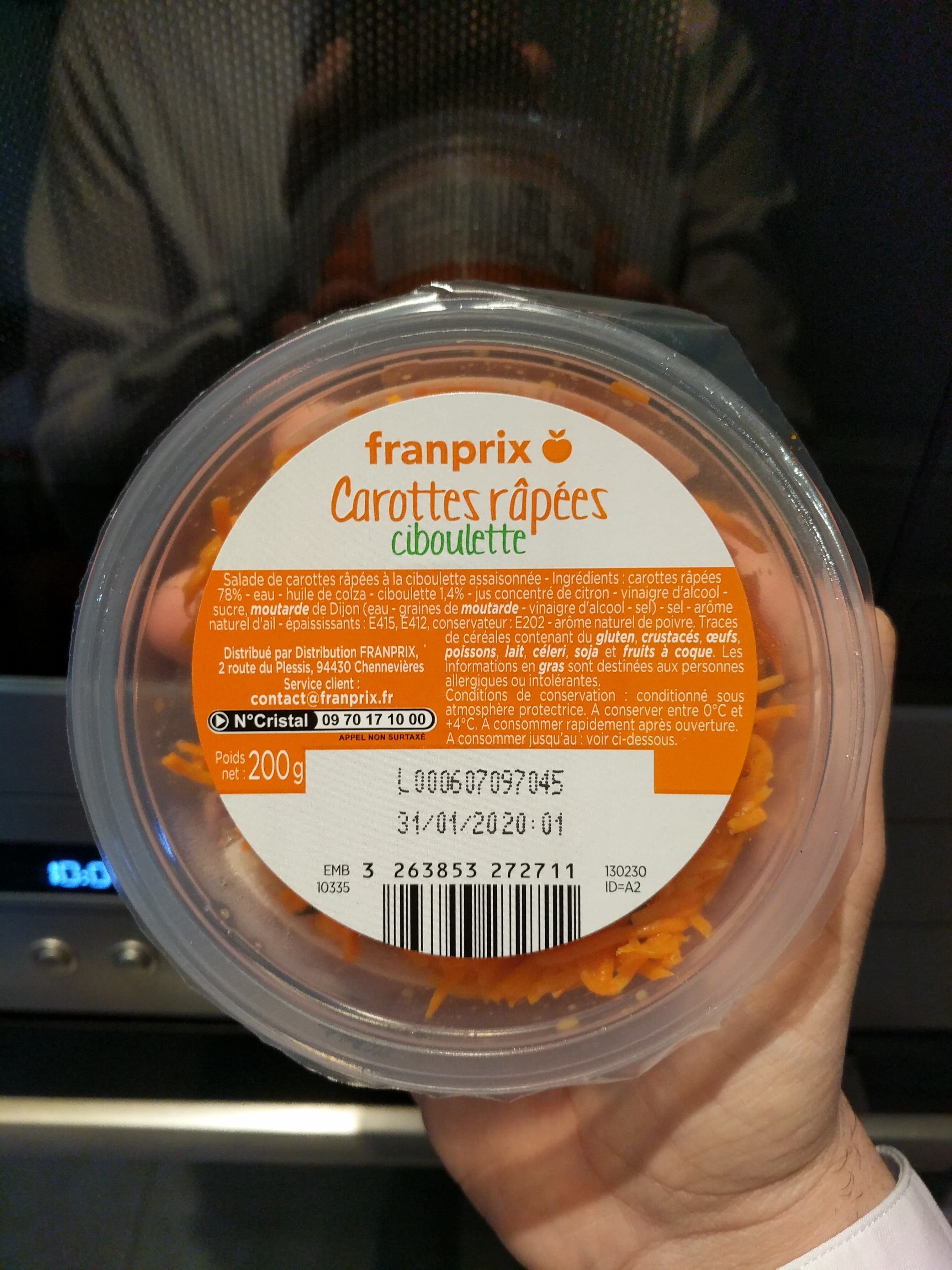 Franprix Carottes râpées Ciboulette packshot