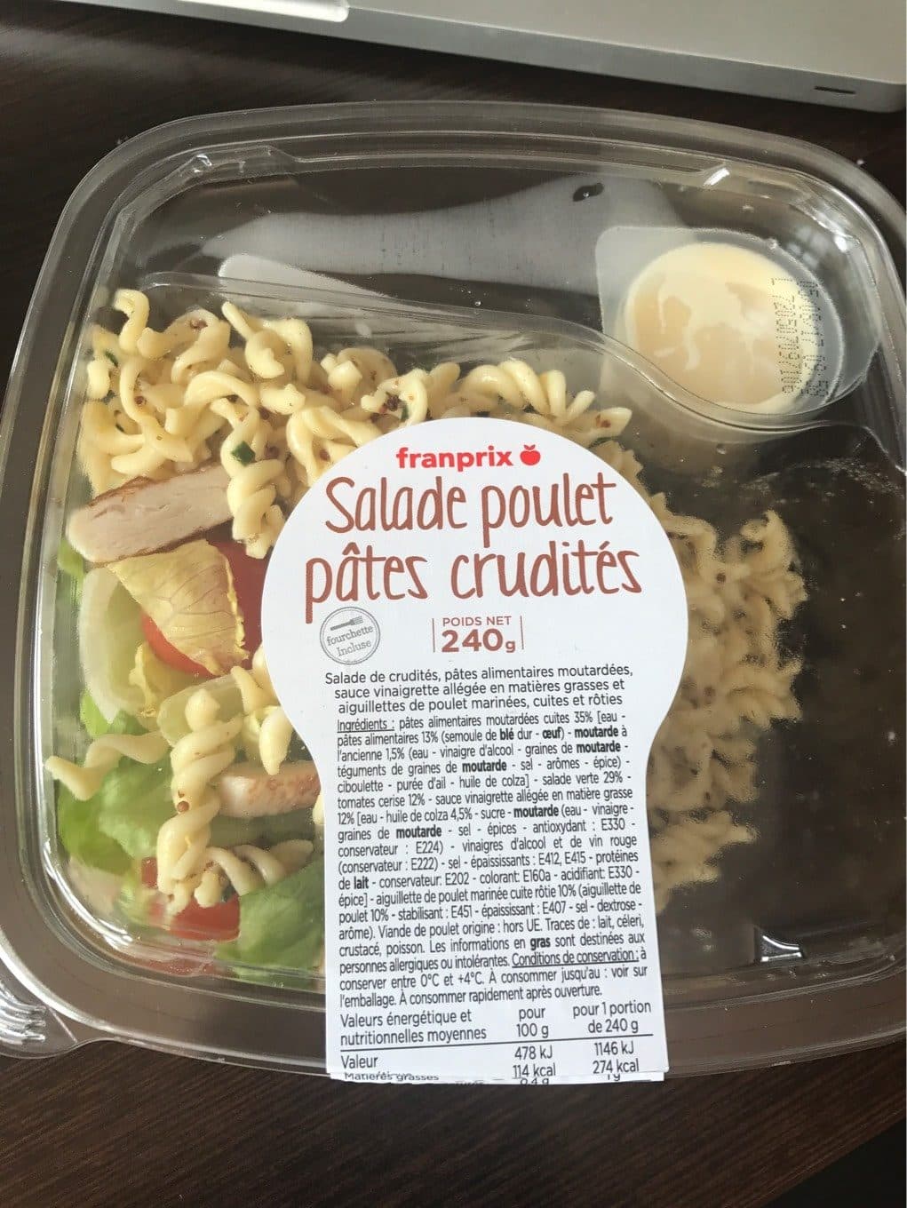 Franprix Franprix salade poulet pâtes crudités packshot