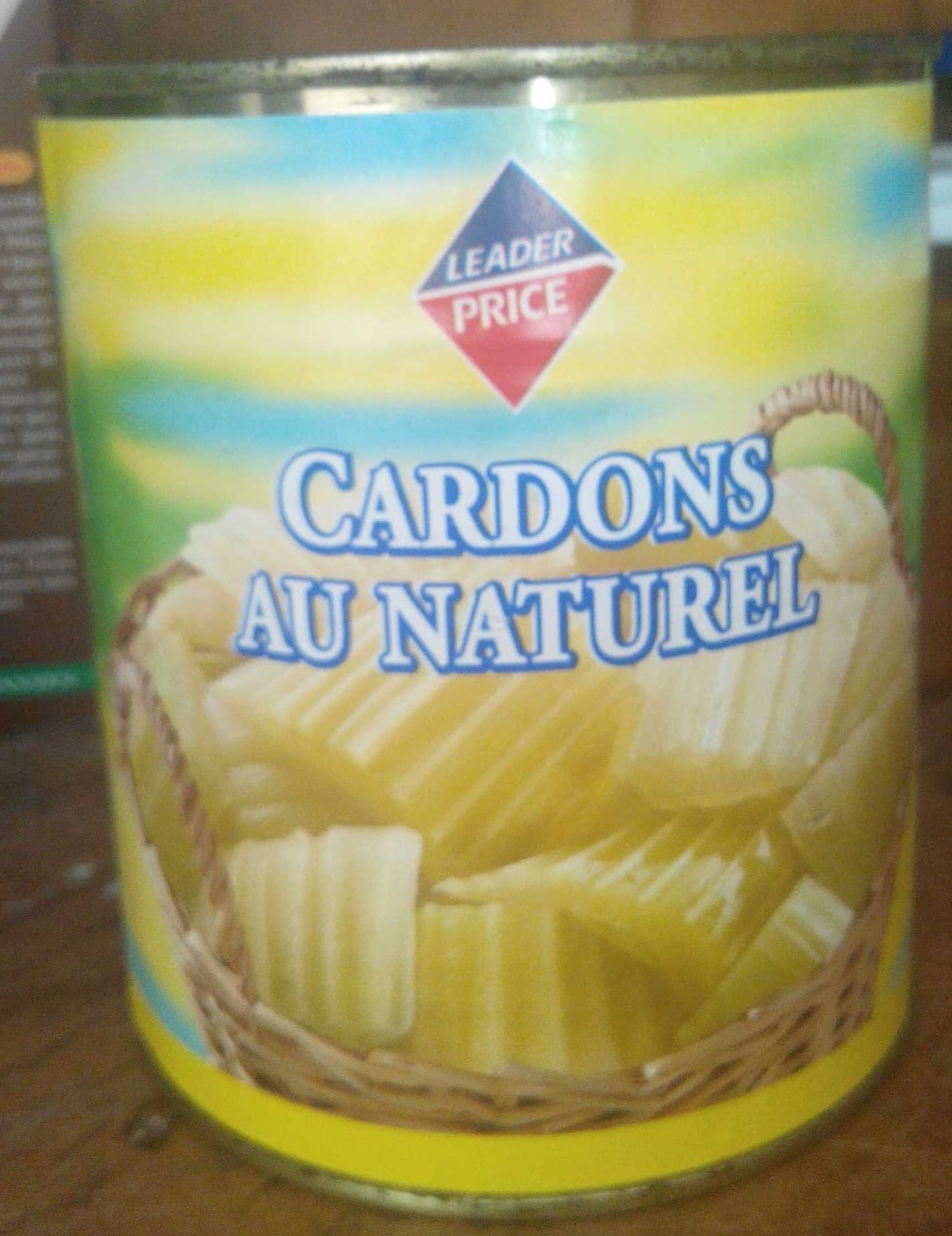 Leader Price Cardons au Naturel packshot