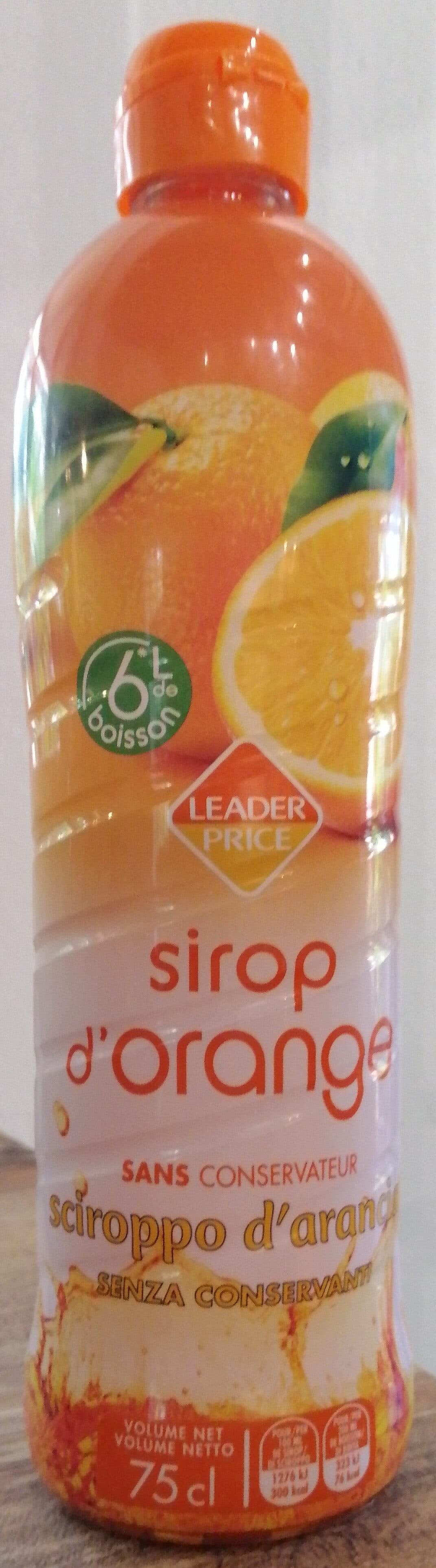 Leader Price Sirop D'orange packshot