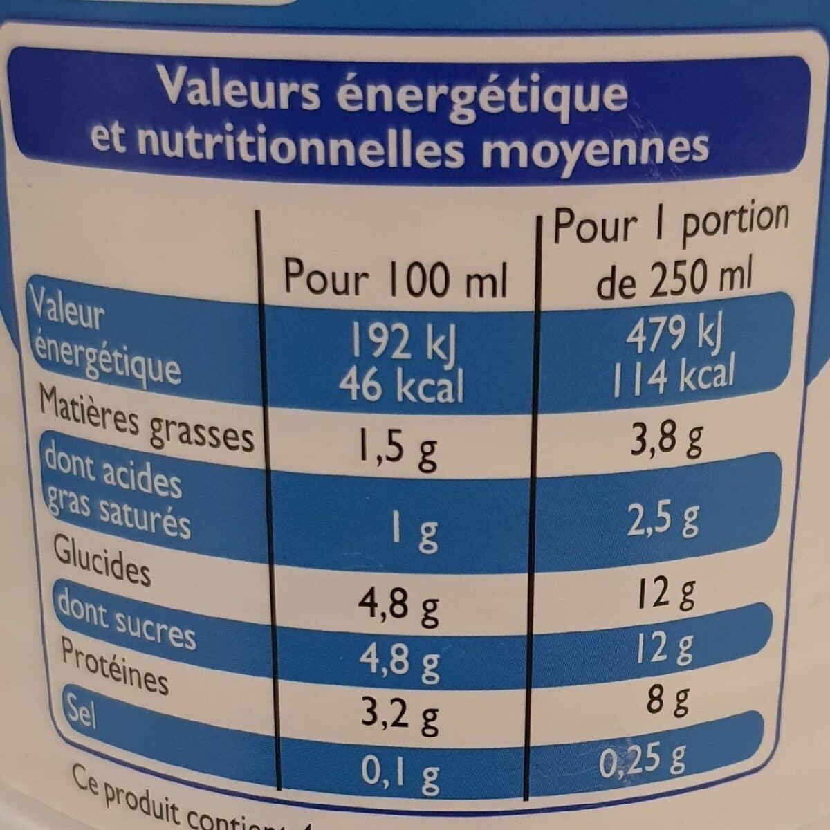 Leader Price Lait demi écrémé de montagne Bouteille 6x1L packshot
