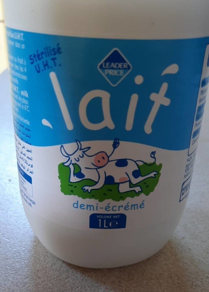 Leader Price Lait demi écrémé packshot