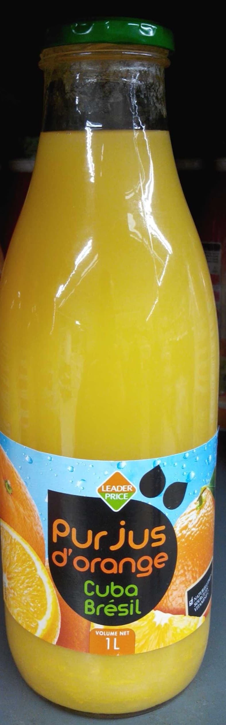 Leader Price Pur jus d'orange Cuba Brésil packshot