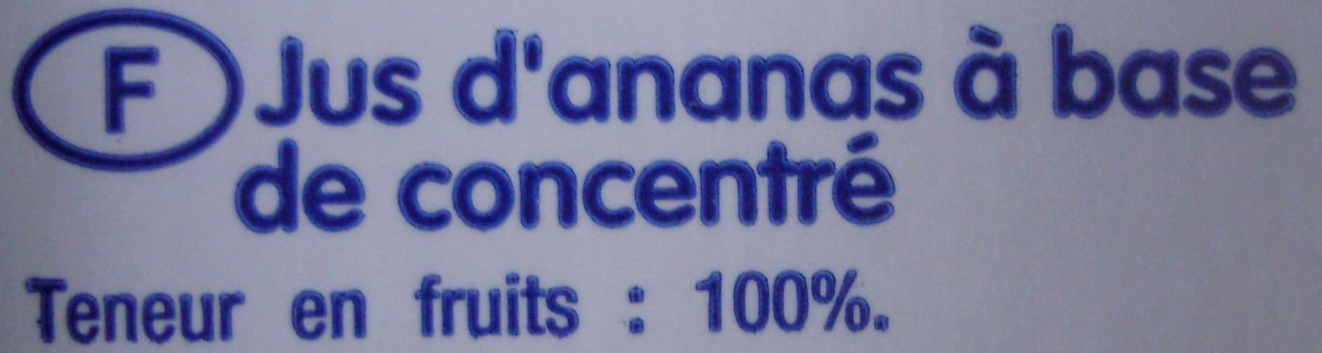DLP (Distribution Leader Price) Jus d'ananas à base de jus concentré packshot