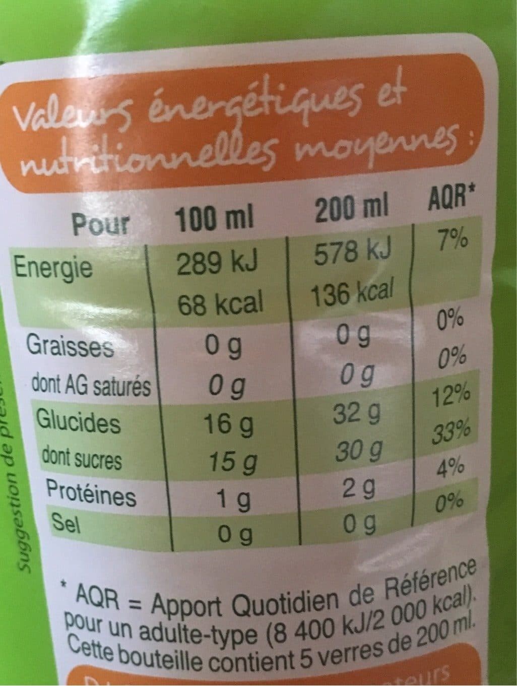 Leader Price 100% pur jus Raisin bio packshot