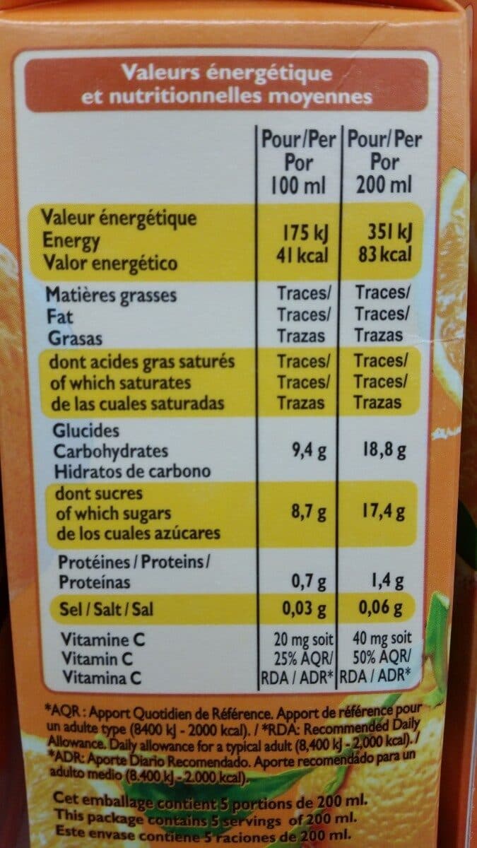 Leader Price 100 % jus d'orange packshot