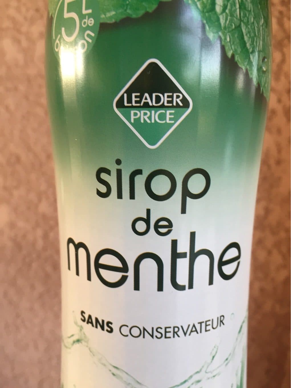 Leader Price Sirop de menthe packshot