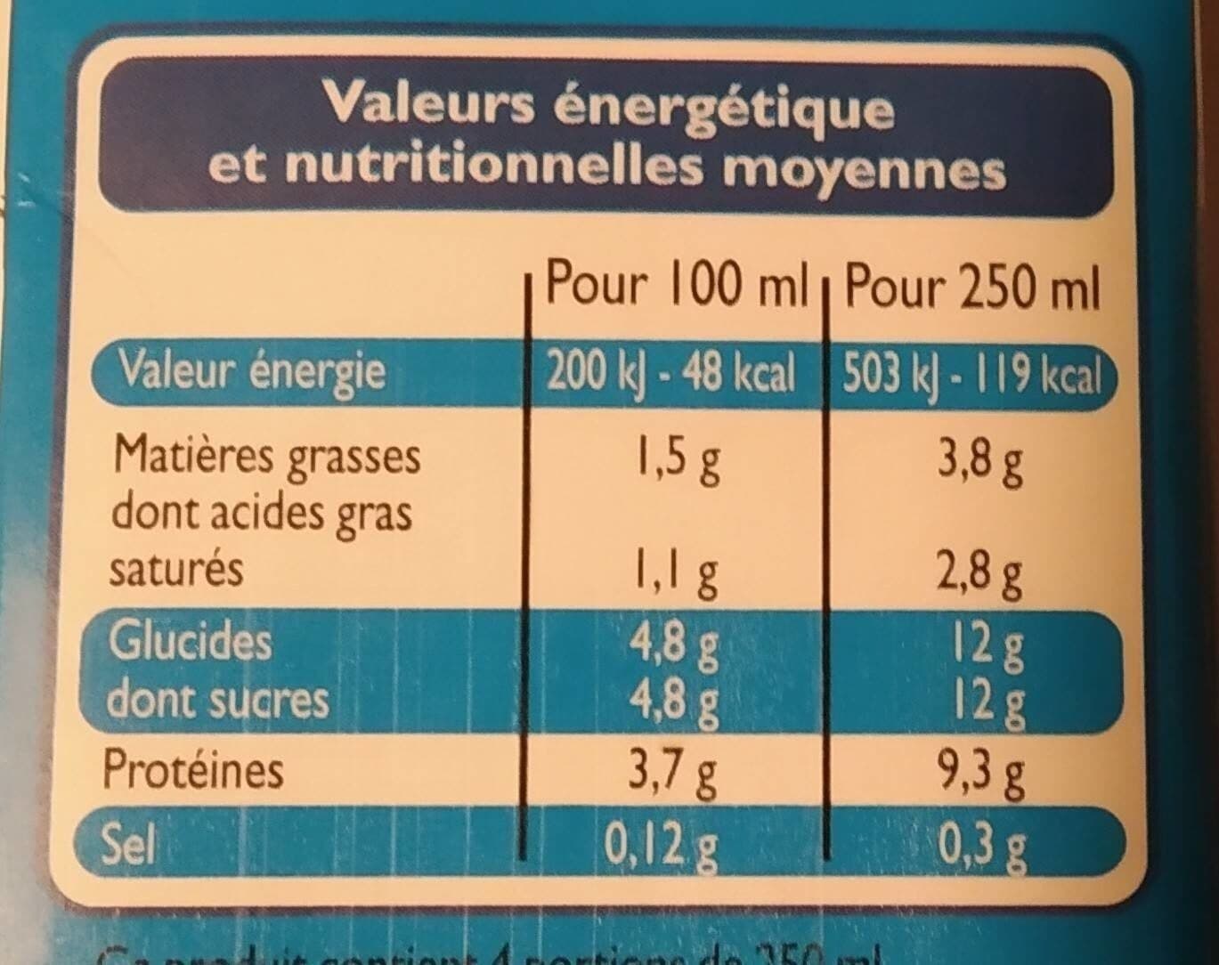Leader Price Lait demi-écrémé stérilisé UHT packshot