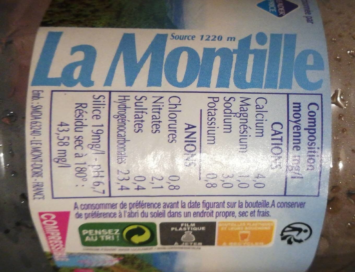 Leader Price Eau minérale naturelle packshot