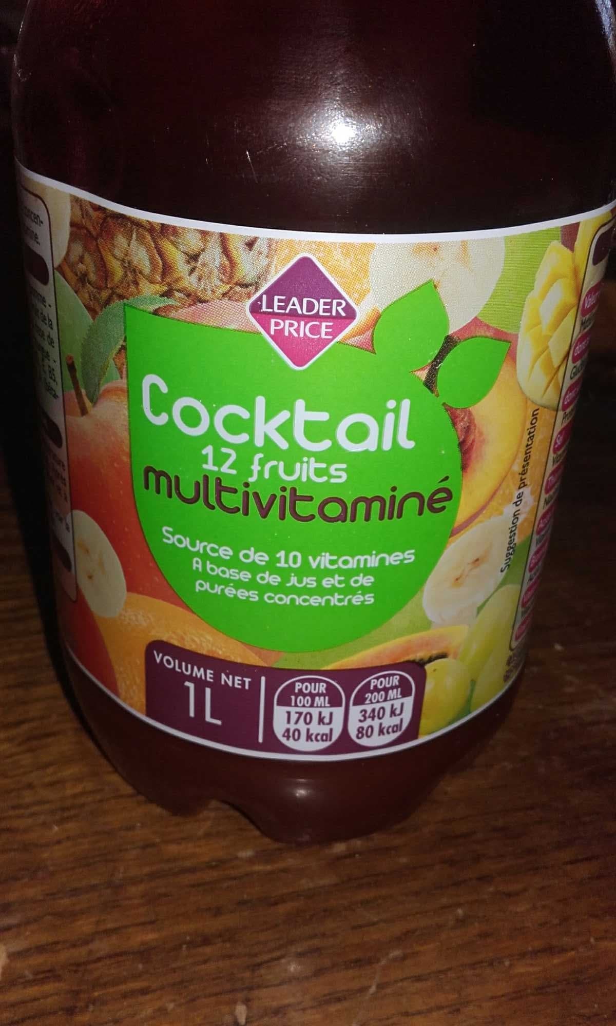 Leader Price Cocktail 12 fruits multivitaminé packshot