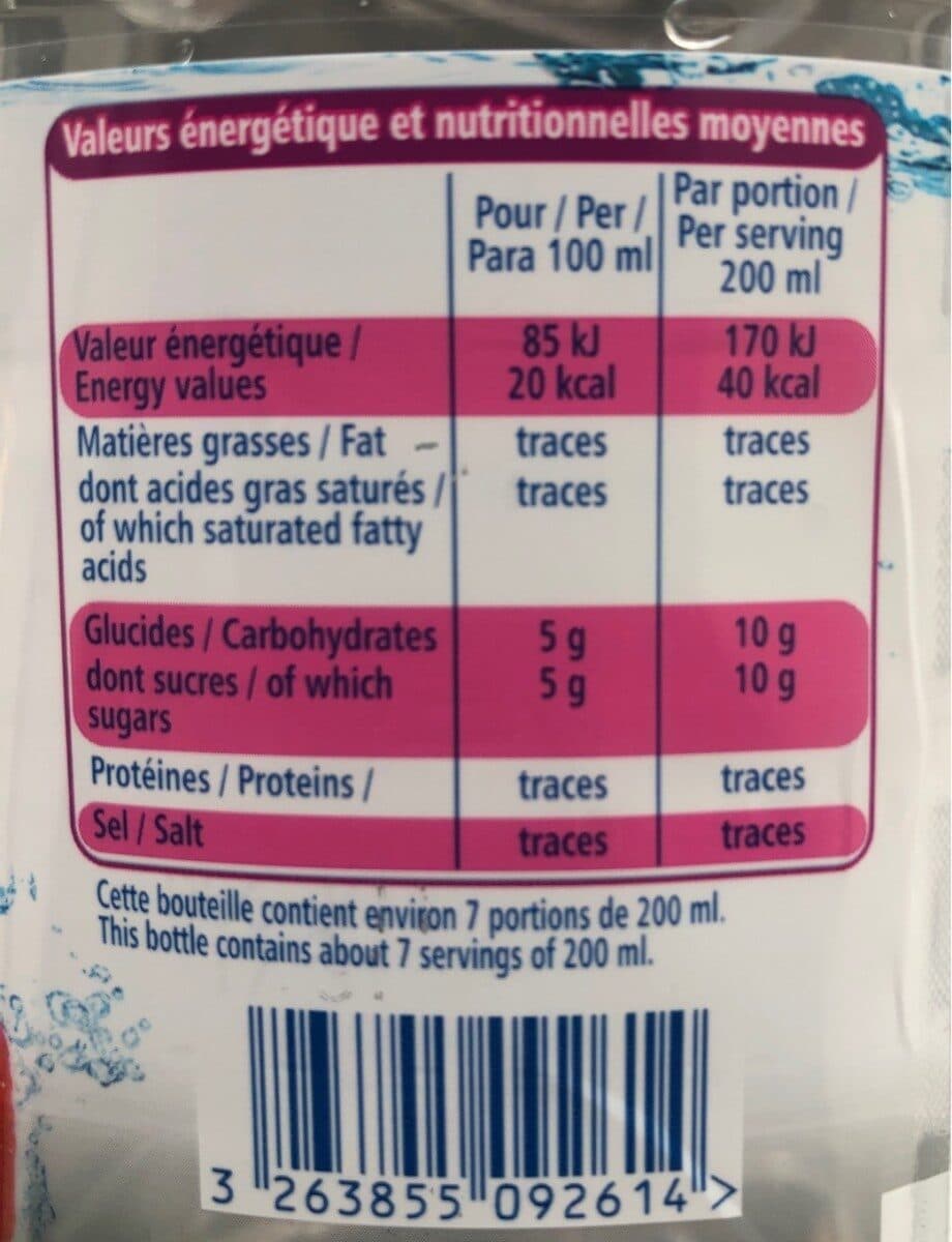 Leader Price Eau aromatisée fruits rouges packshot