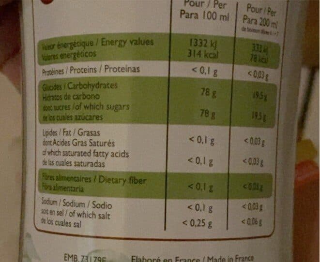 Open Food Facts Sirop D Orgeat packshot