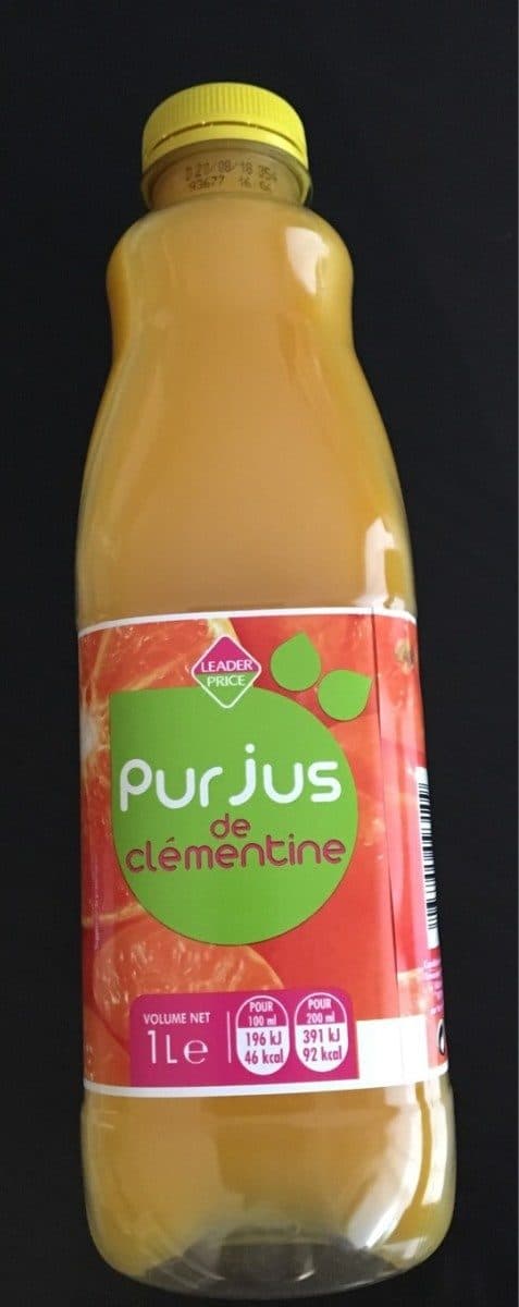 Leader Price Pur jus de clémentine packshot