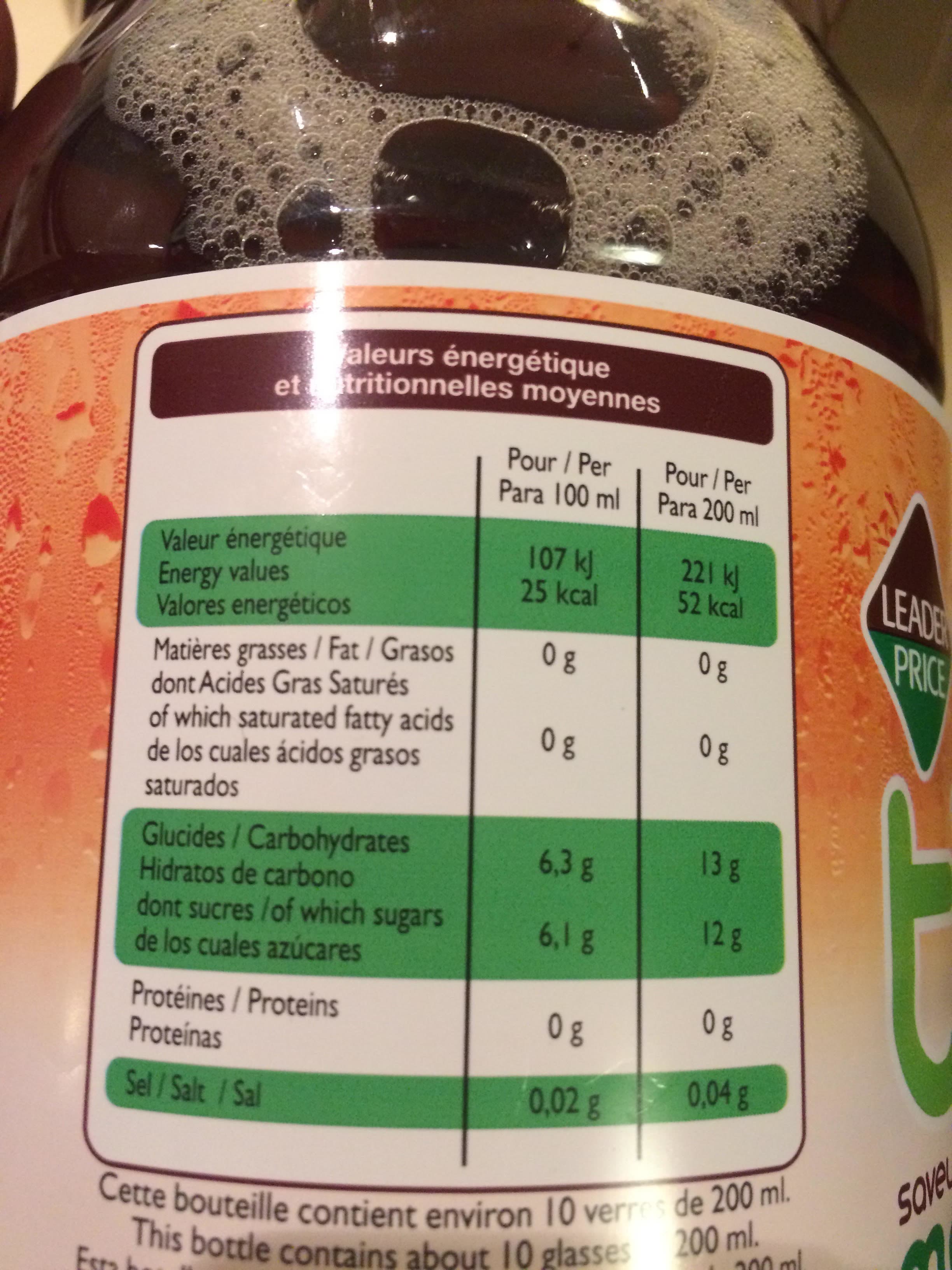 Leader Price Thé glacé saveur mangue packshot