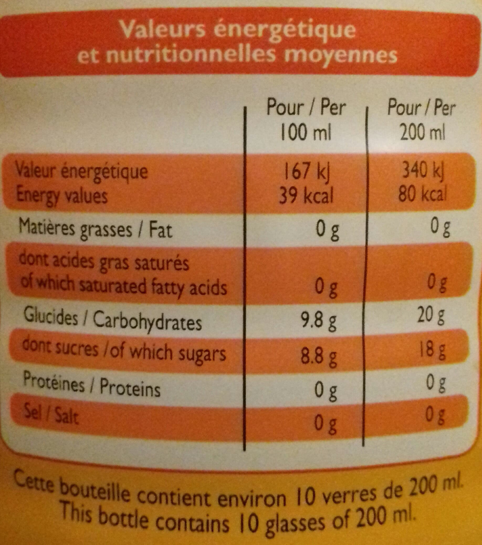 Leader Price Orange à l'eau de source packshot
