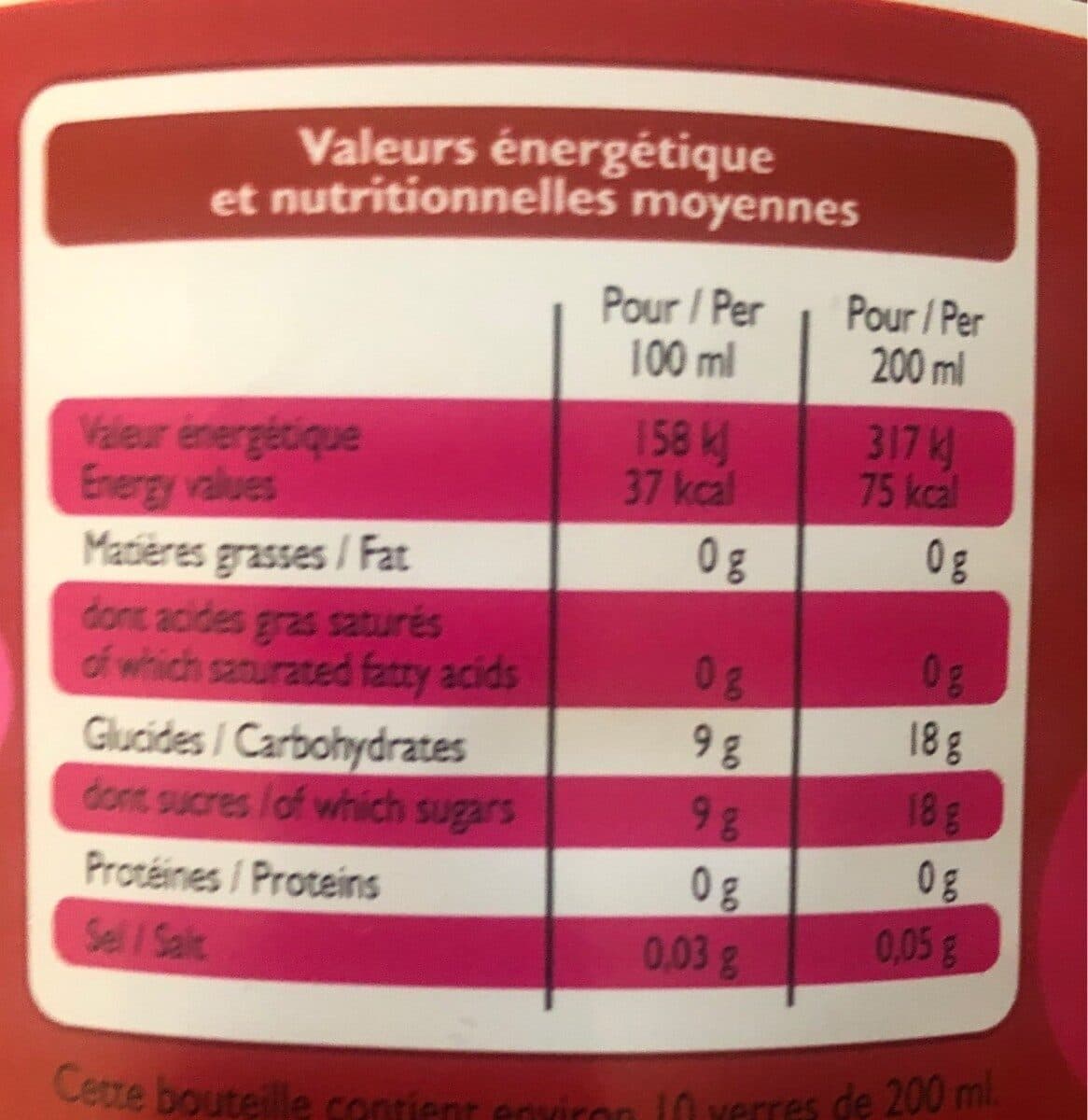 Leader Price Boisson Fraise framboise packshot