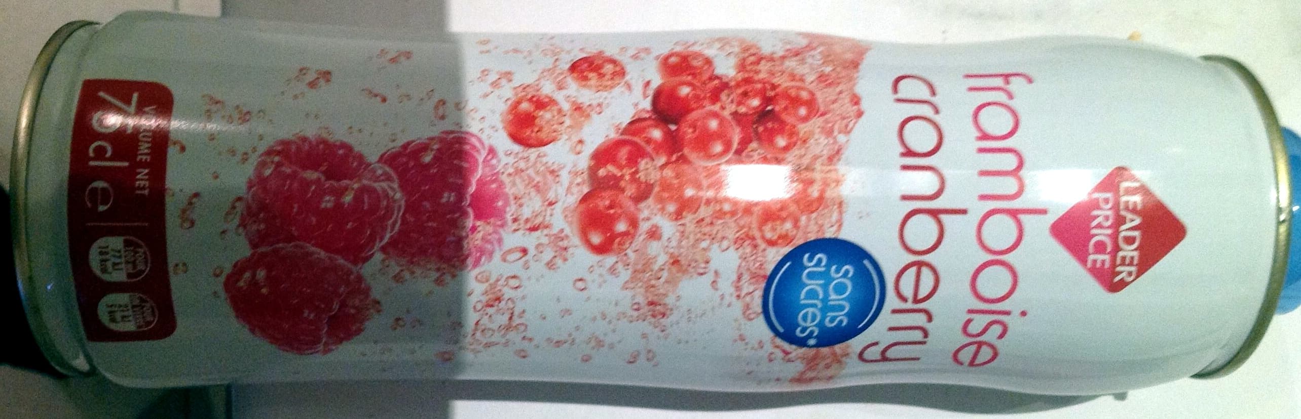 Leader Price Sirop sans sucre framboise cranberry packshot