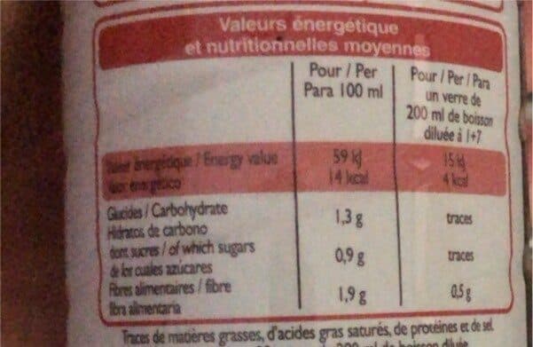 Leader Price Sirop sans sucre framboise cranberry packshot