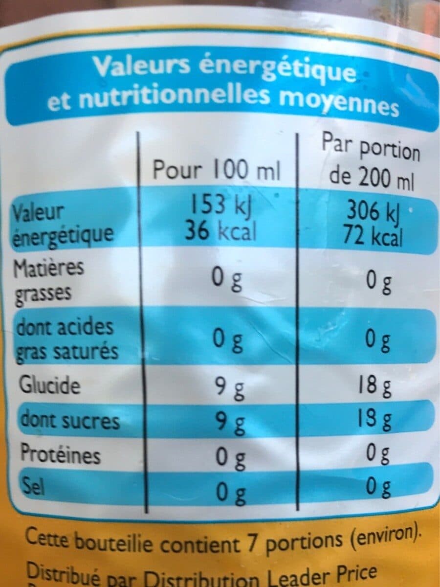 Leader Price Pulpé Orange sanguine packshot