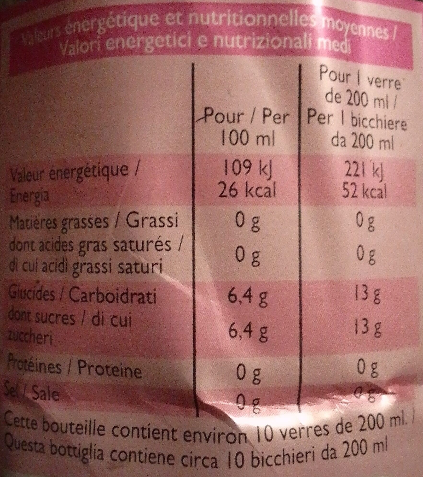 Leader Price Boisson saveur pomme cassis framboise à l'eau de source packshot