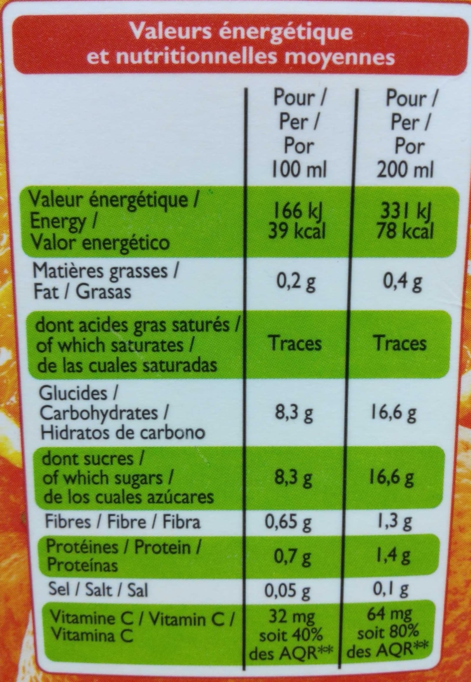 Leader Price Orange acérola source de fibres packshot