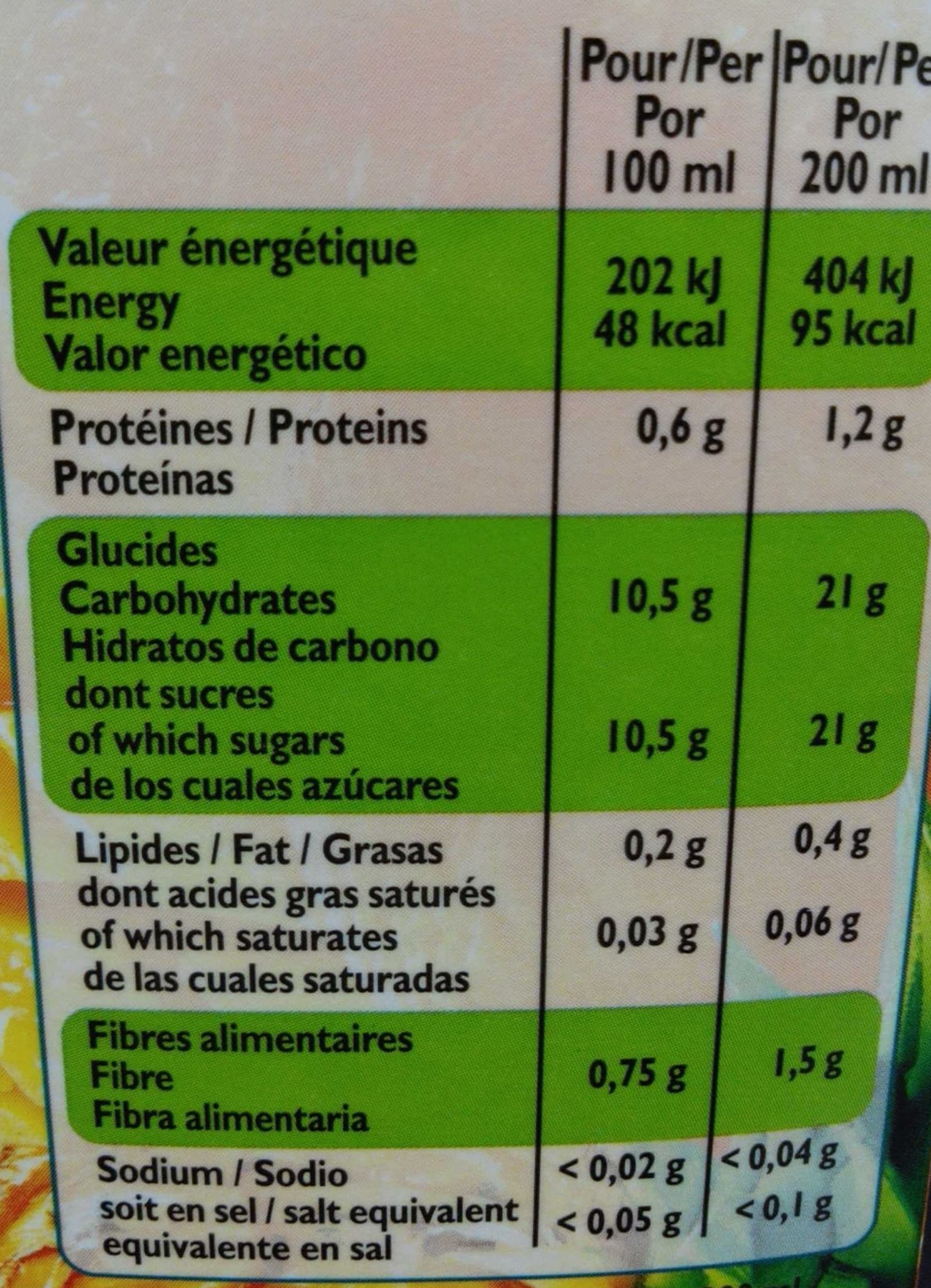 Leader Price Multifruits source de fibres packshot