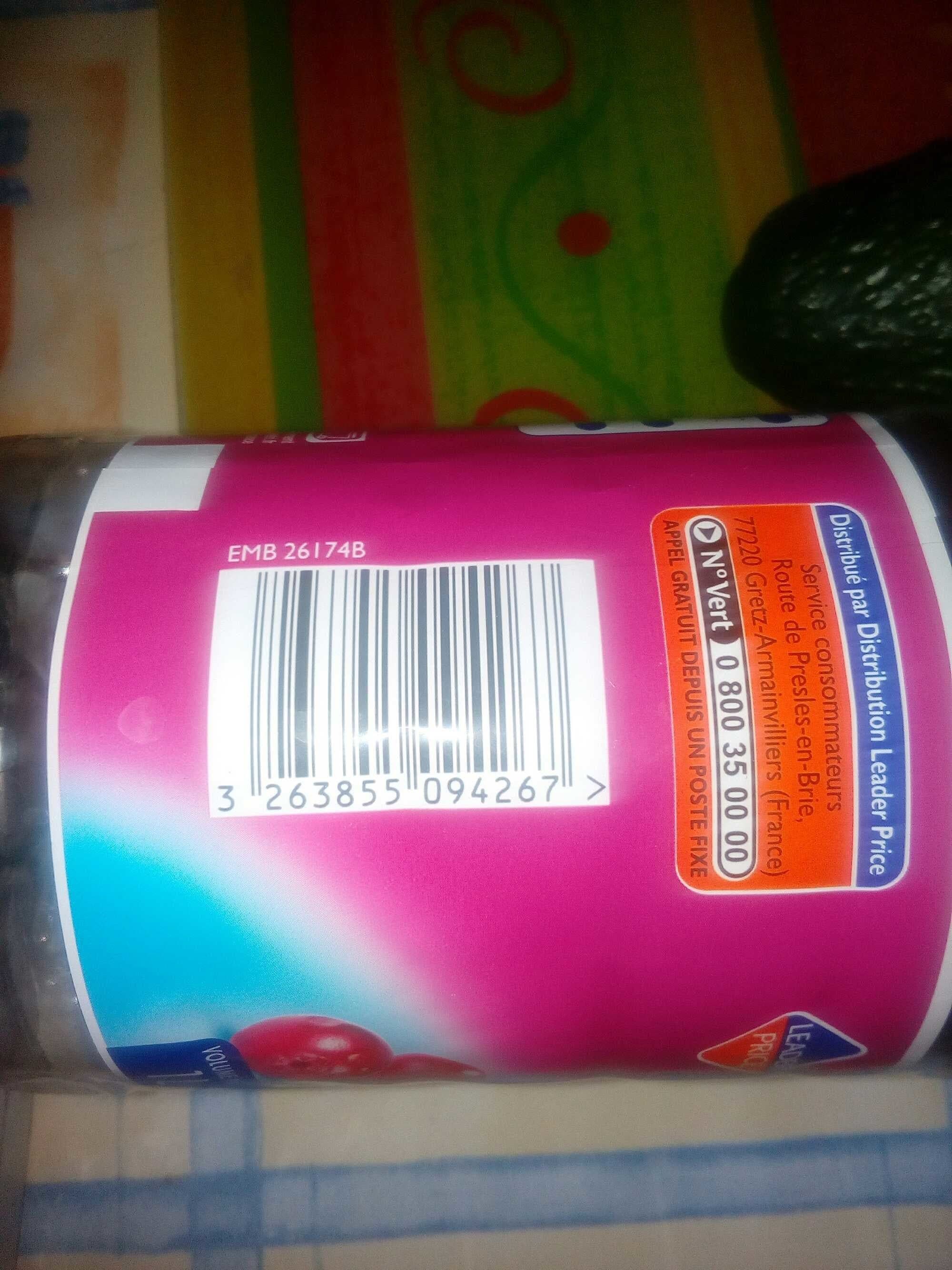 Leader Price Cranberry et grenade packshot