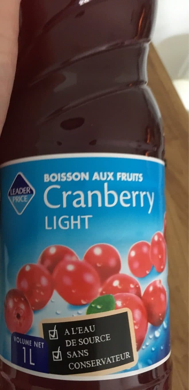 Leader Price Cranberry Light packshot