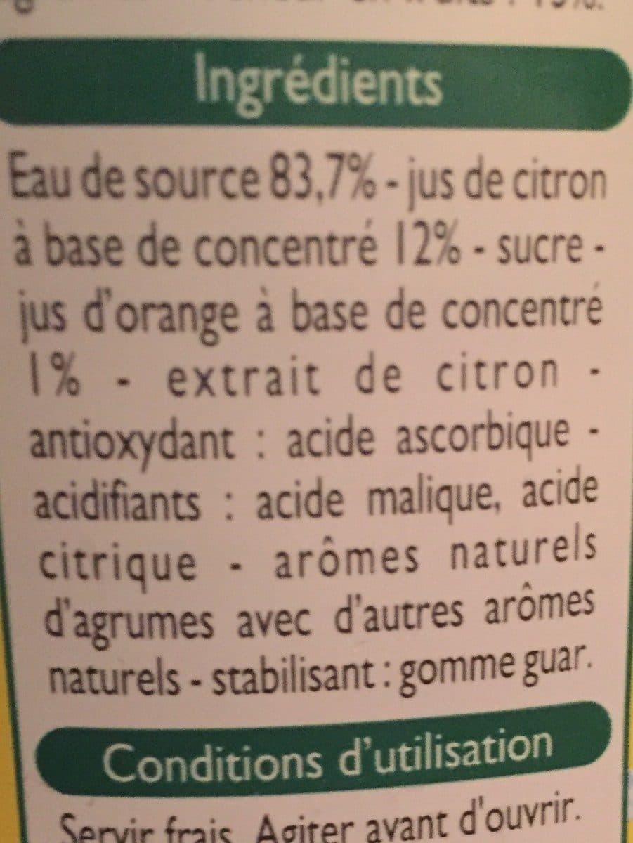 Leader Price Citronnade à l'eau de source packshot
