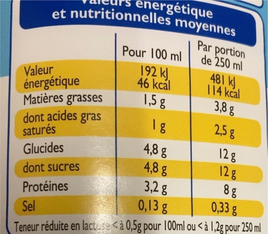 Leader Price Lait Demi Écrémé delactosé packshot