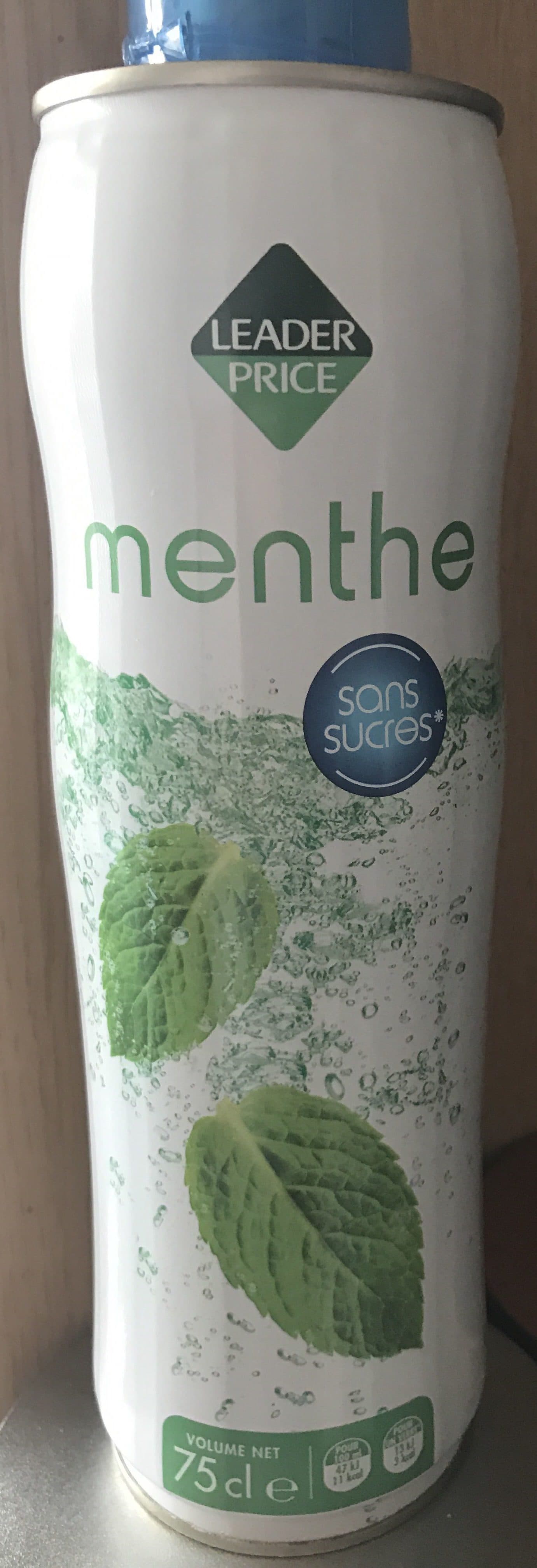 Leader Price Sirop menthe sans sucres packshot