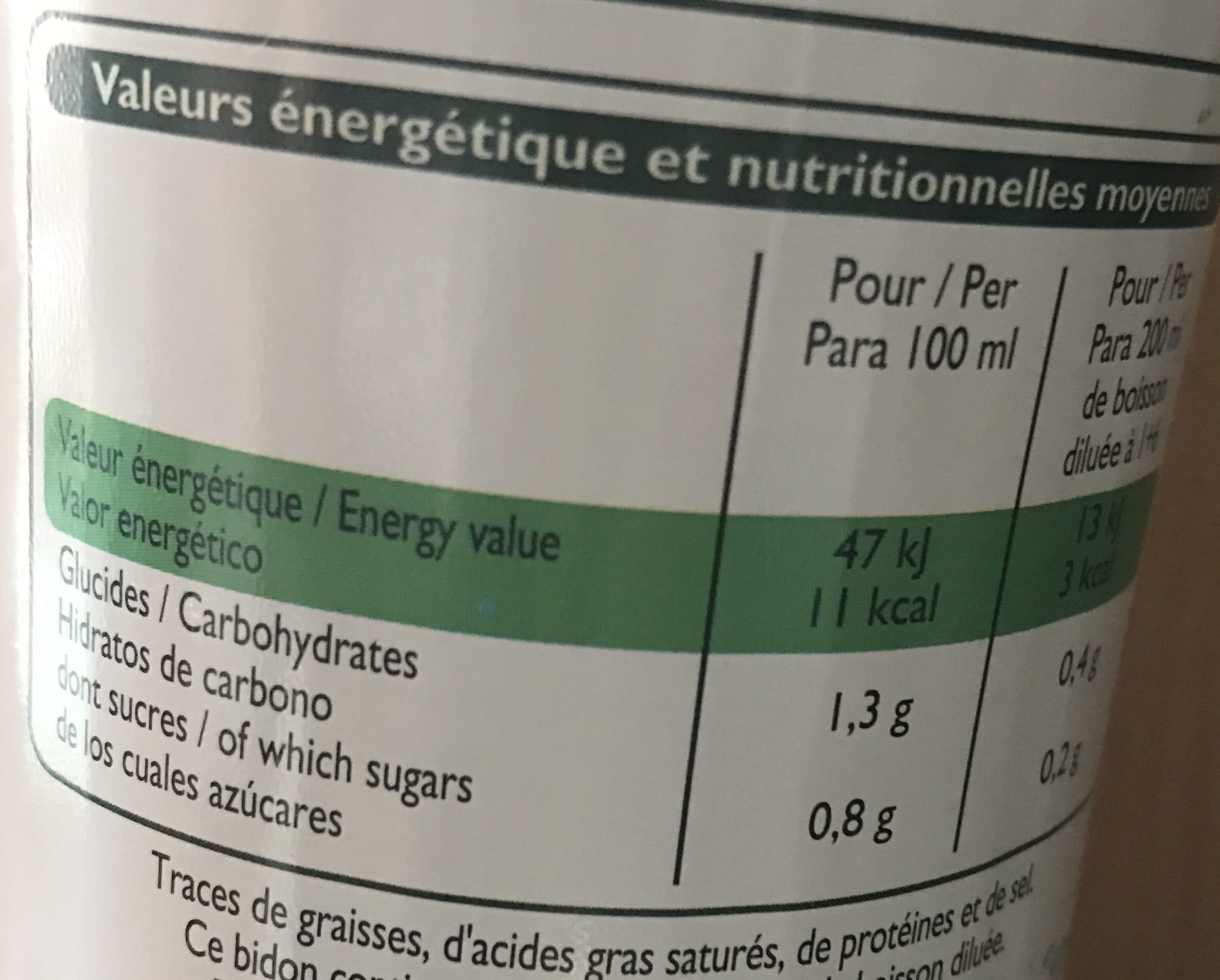 Leader Price Sirop menthe sans sucres packshot