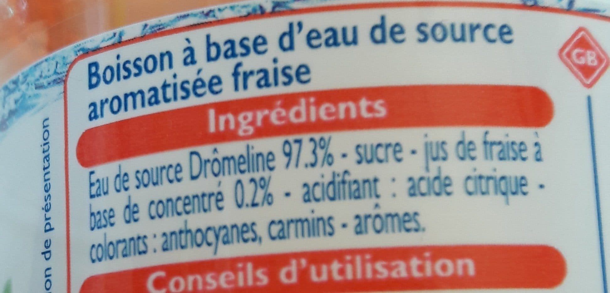 Leader Price Eau Aromatisée Saveur Fraise packshot