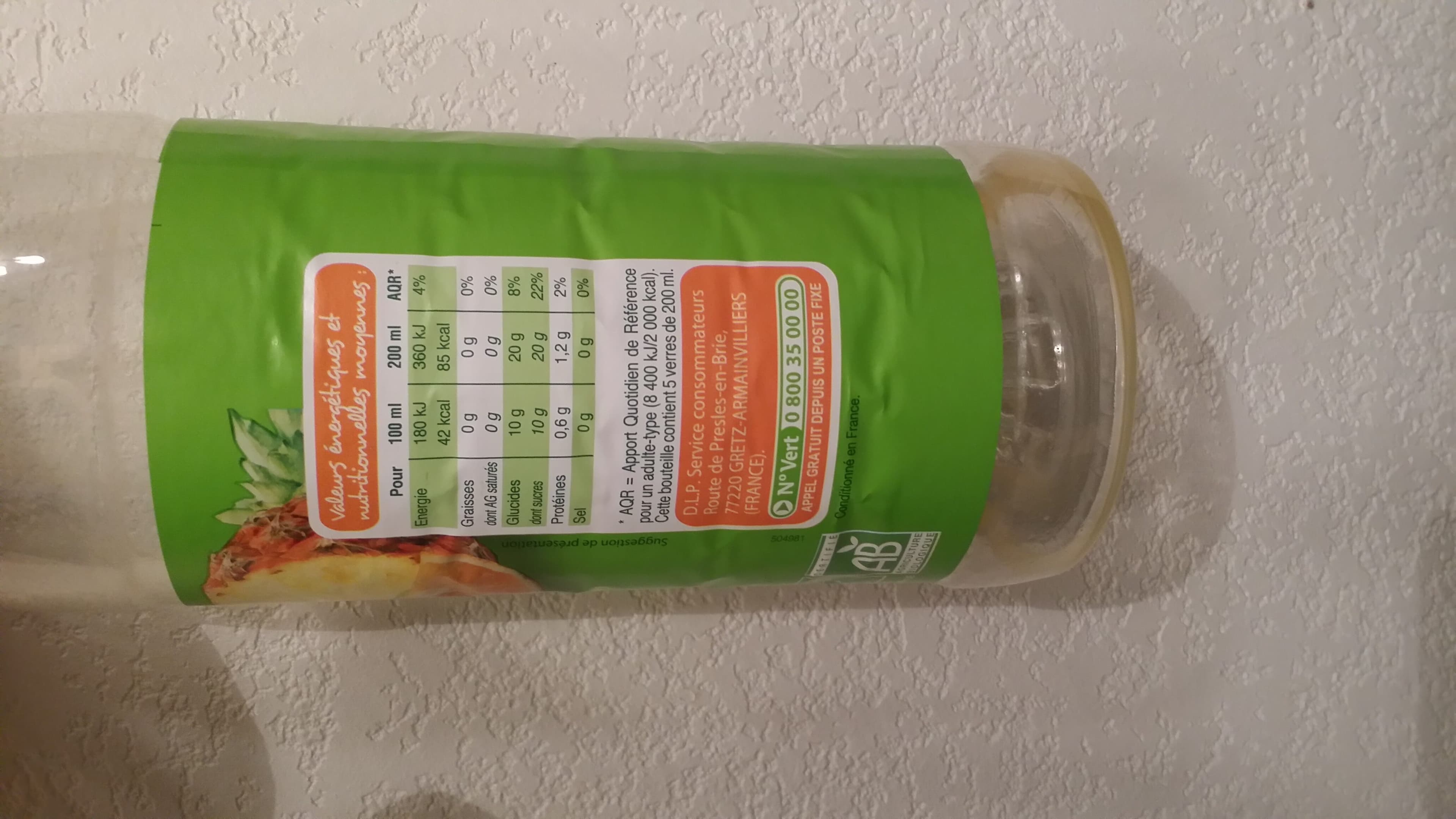 Leader Price Bio jus multifruits packshot