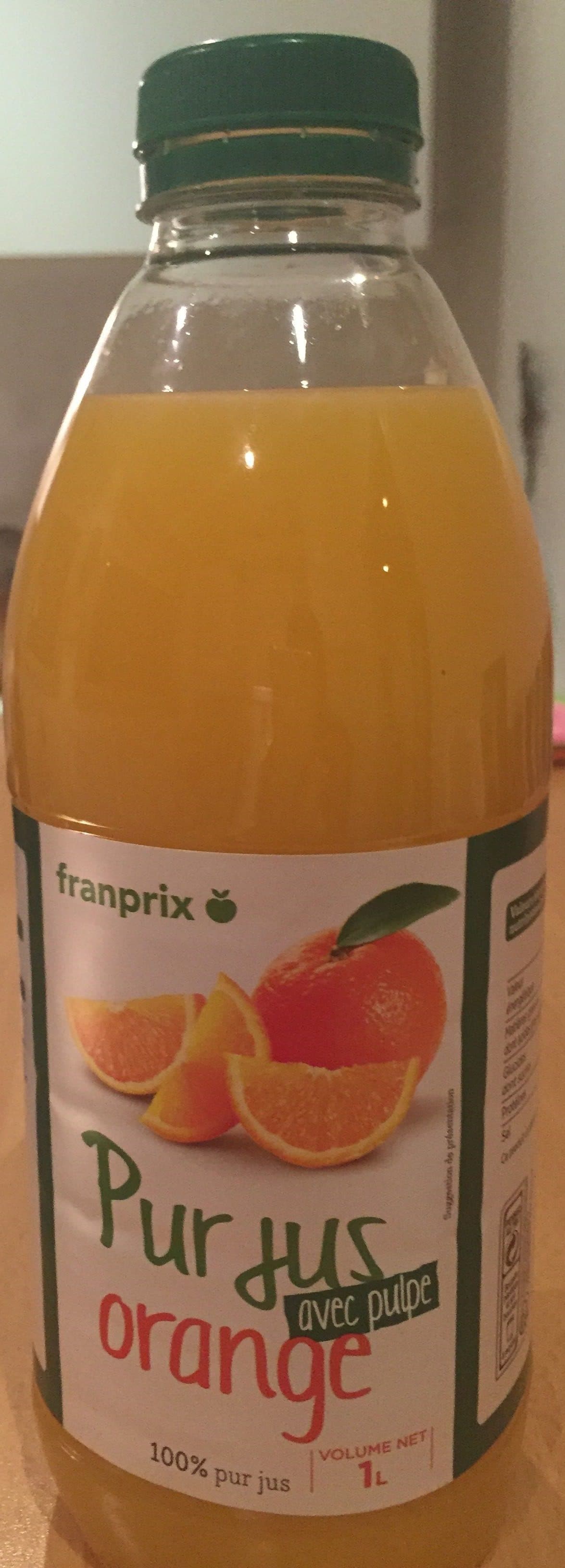 Franprix Pure jus orange avec pulpe packshot