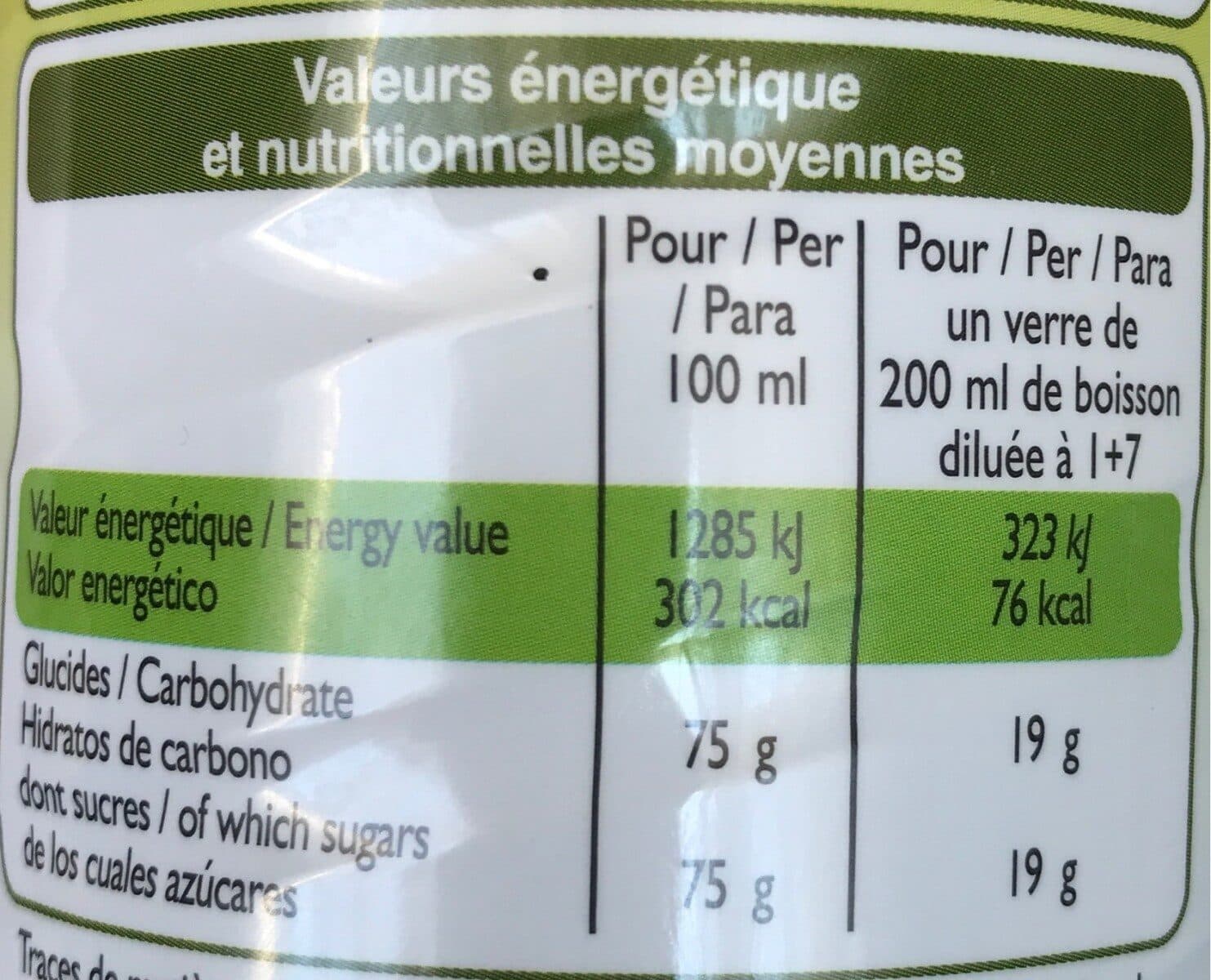 Leader Price Sirop de kiwi banane packshot