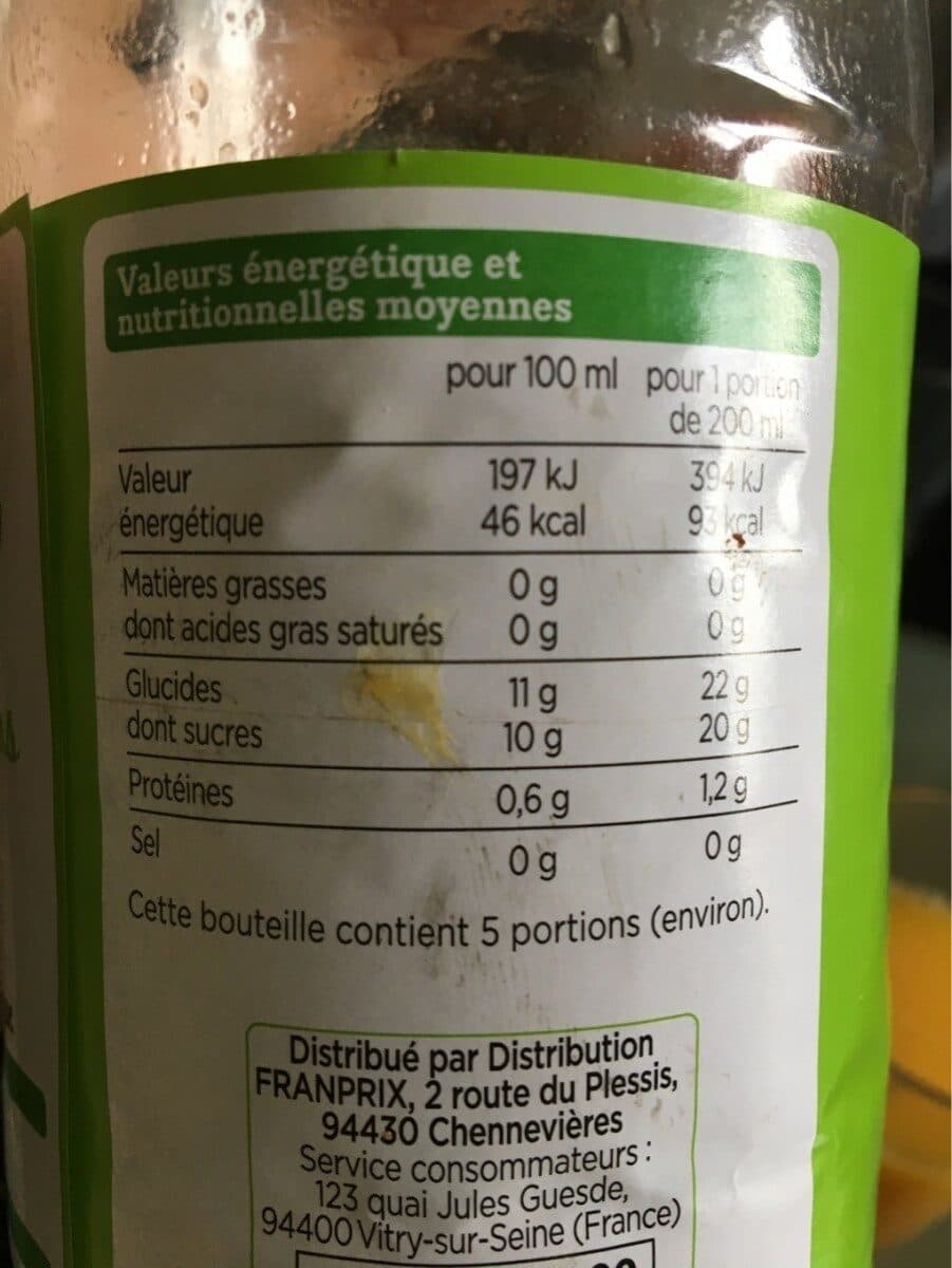 Franprix pur jus d oranges bio packshot