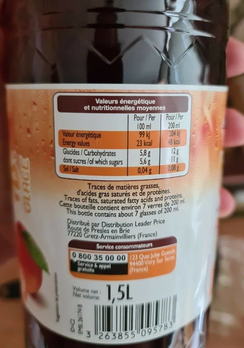 Leader Price Thé glacé saveur pêche packshot