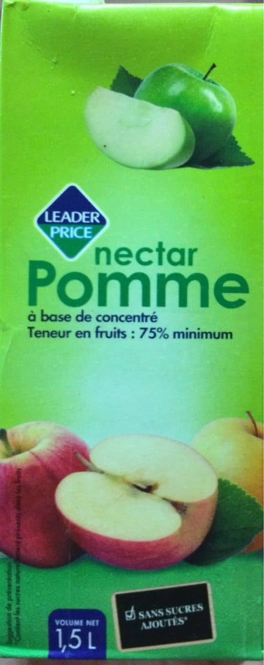Leader Price Nectar de pomme packshot