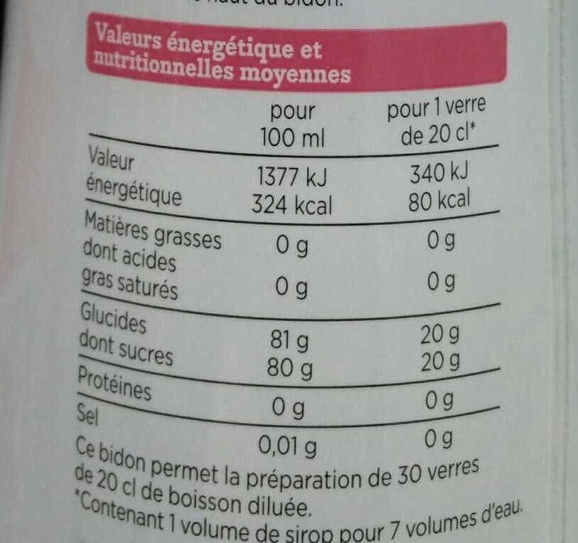 Franprix Sirop de grenadine packshot