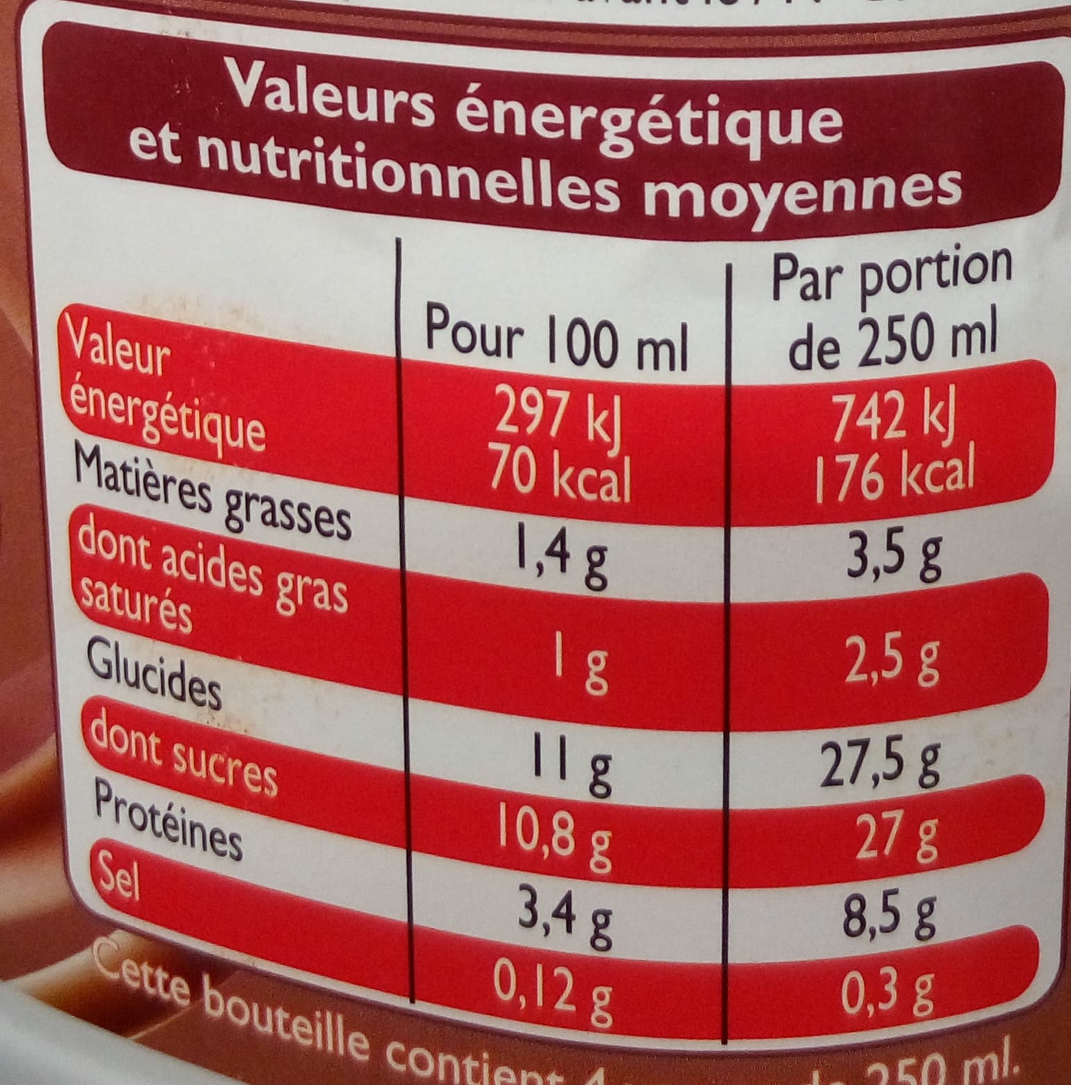 Leader Price Boisson lactée au cacao packshot