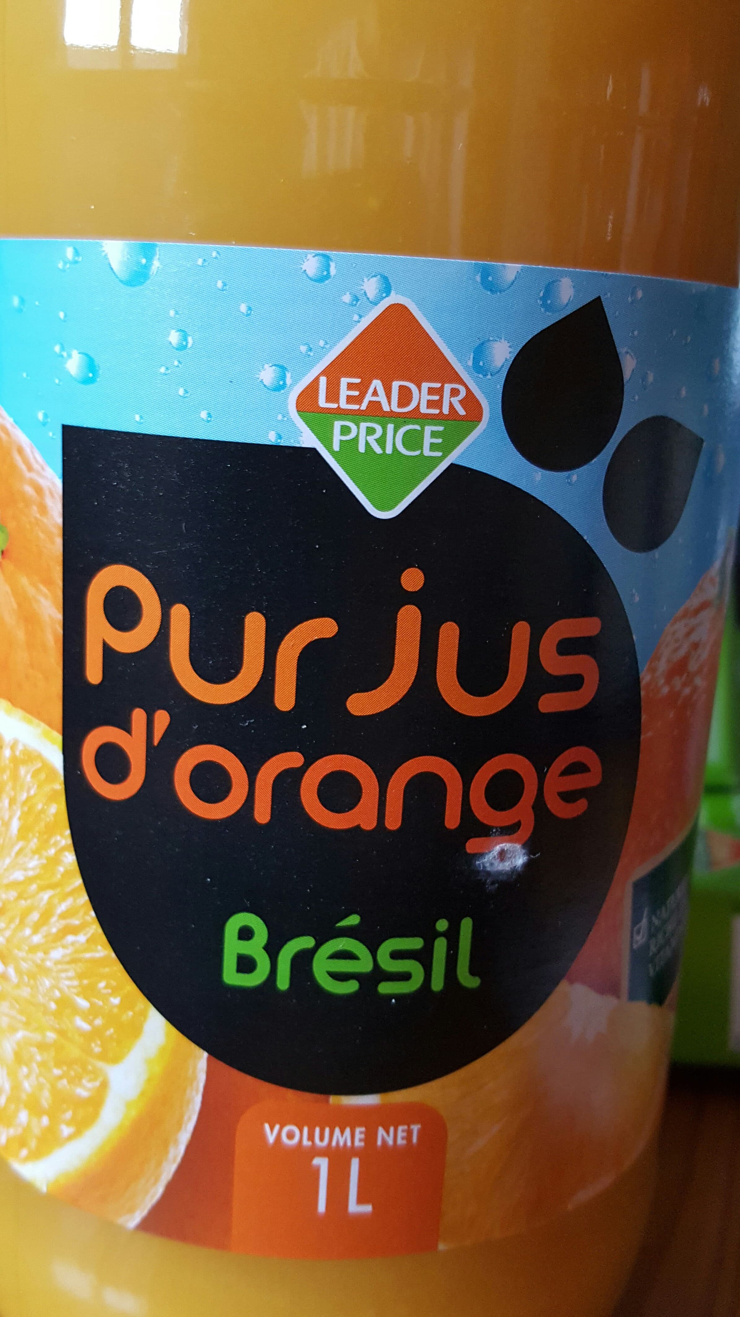 Leader Price Pur Jus d'orange packshot