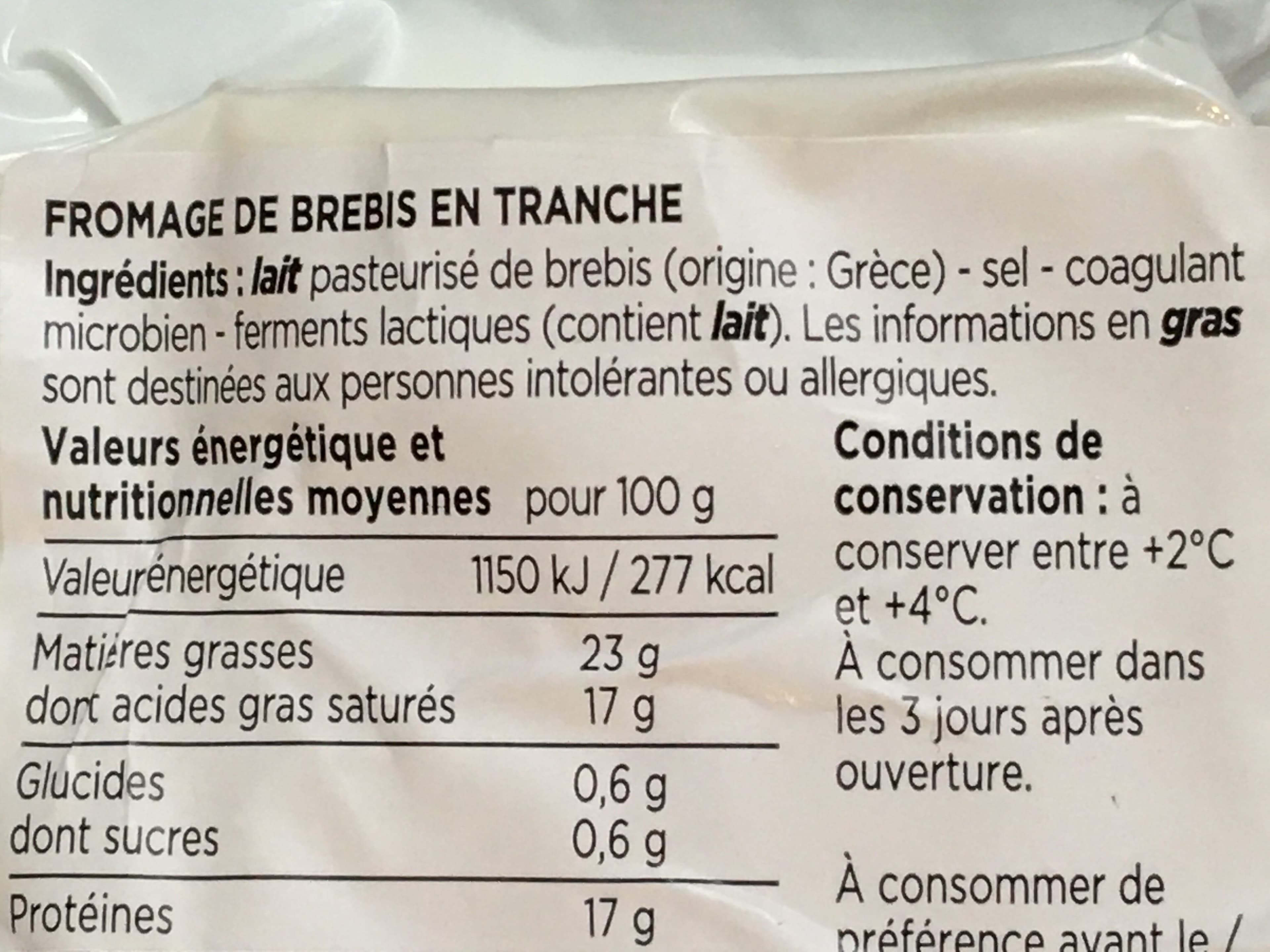 Franprix Le fromage de brebis packshot