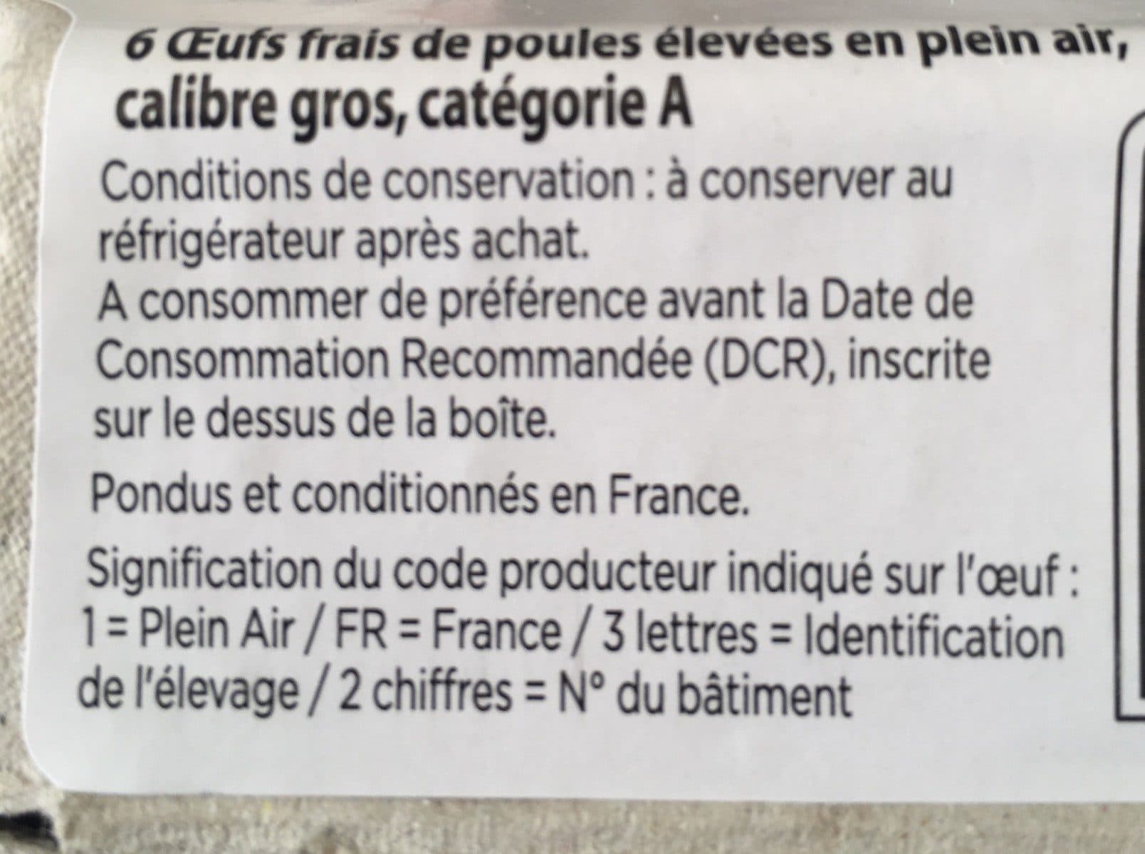 Franprix Œufs plein air packshot